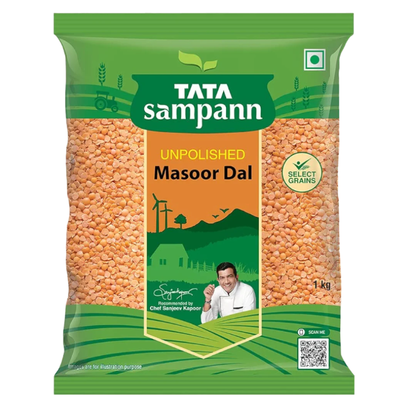 Tata Sampann Unpolished Masoor Dal 1kg