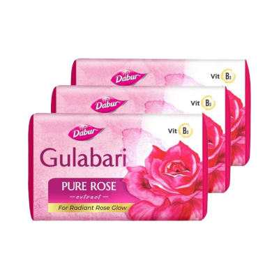 Dabur Gulabari Pure Rose Soap 3pc